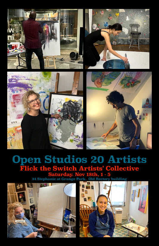 Open Studio in historic rectory building. Sat Nov 18, 1 - 5. 34 Stephanie (Queen and McCall)