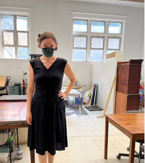 Lisa Van Wambeck is visiting from California and working on her Tambour Embroidery Techniques