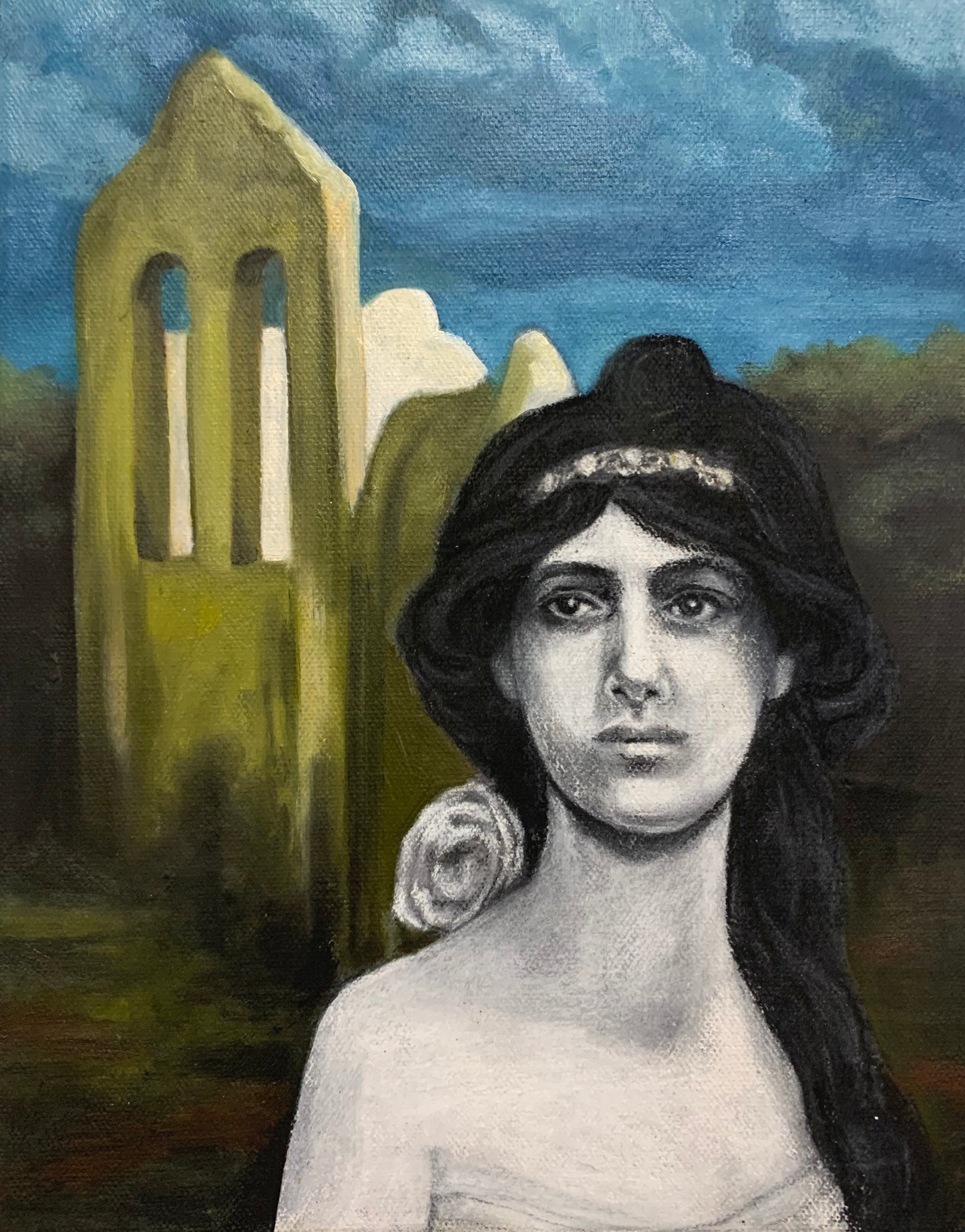 I see a lily on thy brow, with anguish moist and feverdew, 30.5 cm x 23 cm