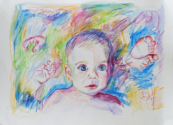 Baby with hands and feet