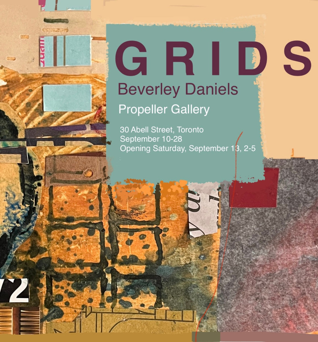 Beverley Daniels Exhibition at Propeller Gallery until Sept 28th
