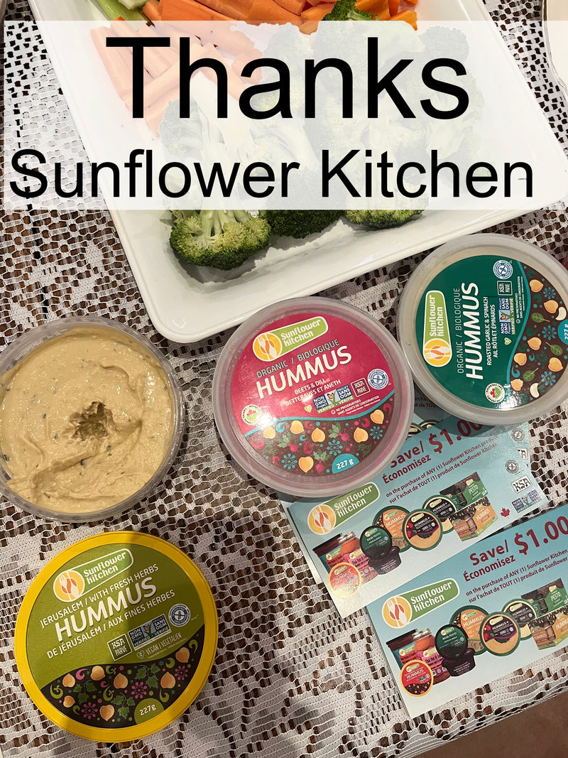 Thank-you Sunflower Kitchen for donating your delicious dips for the Open Studio event.