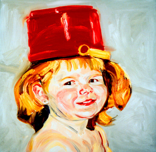 Red Bucket   20 x 20 "