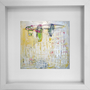 Spec Three with Yellow Grid (small) 12 " x 12"