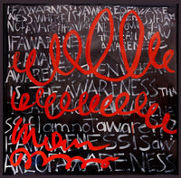 Awareness: Red Loops On Black Art